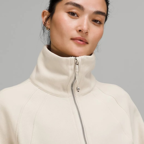 Lululemon Scuba Oversized Funnel Neck Half-Zip White Opal Size XS/S - Picture 5 of 9